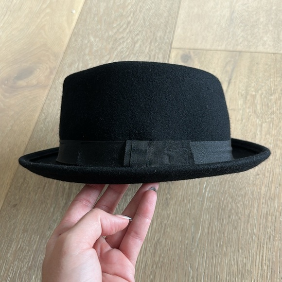 Forever 21 Black Wool Hat Fedora - Picture 3 of 7